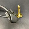 Guitar Cable 6.35mm Flat Head Gold-Plated Connector, Black, 30CM/15CM, for Pedal Connections.