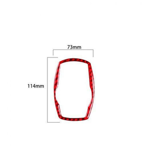 For BMW 6 Series M6 2008-2010 Red Carbon Fiber Interior Radio Control Cover Trim