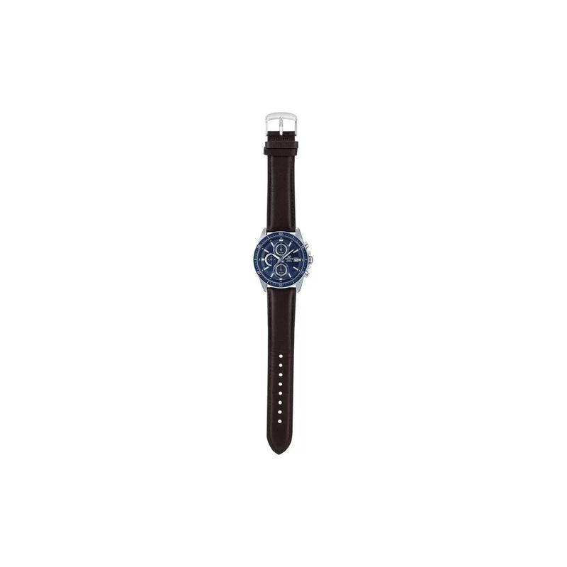Casio EDIFICE Series Simple Casual Fashion Watch Quartz Movement Leather Strap Japanese and Korean Watch Men's Watch Blue Dial EFR-S565L-2AVUDF