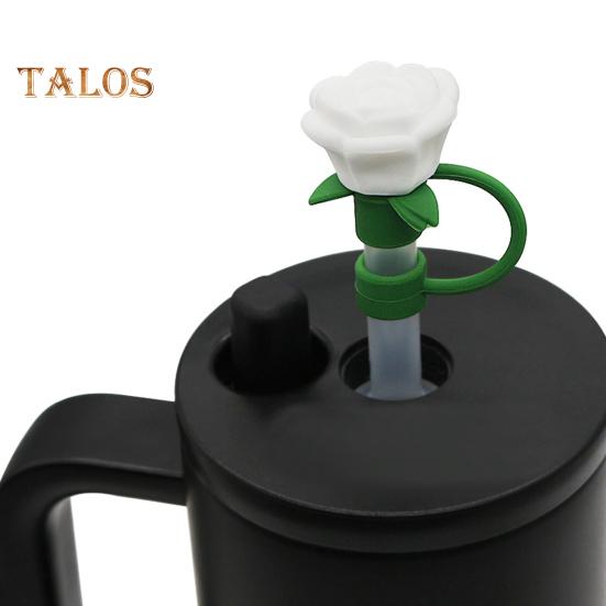 1/9 bucăți capace de paie din silicon pentru ceașcă de 30/40 oz Toppers de paie în formă de floare drăguță pentru pahare Capace de paie de băut rezistente la praf de 10 mm Capace reutilizabile