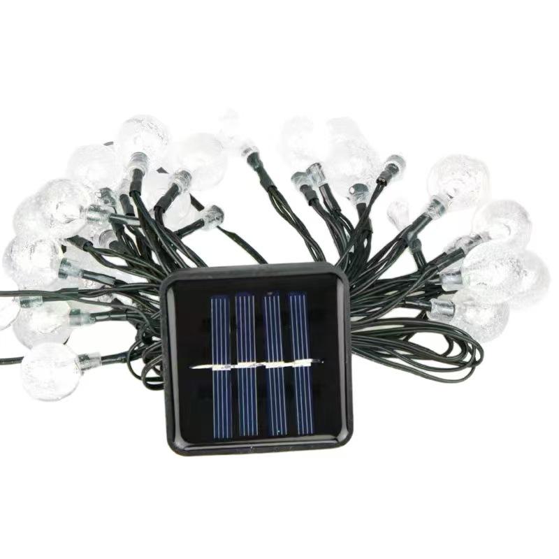 Outdoor LED Solar Bubble Ball and Water Drop String Lights for Festive and Courtyard Decoration