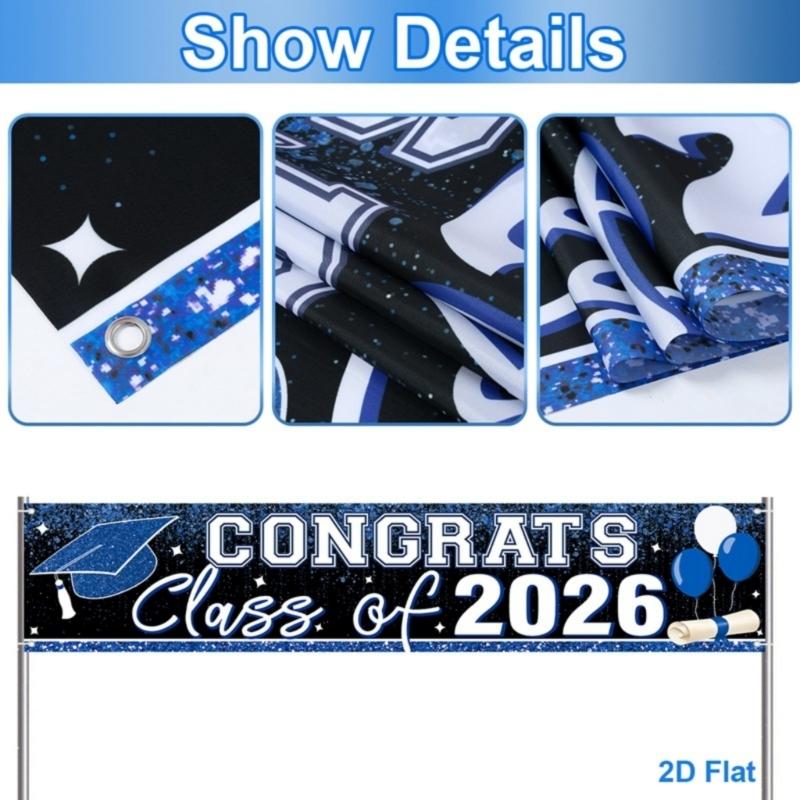 2026 Graduation Banners Large Size For 2026 Ceremonies School Event And Group Photos Graduation Backdrop Decorations