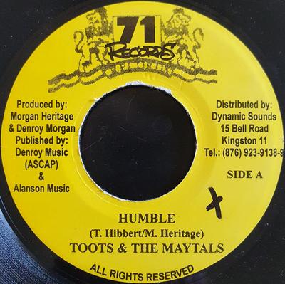 7inch Record TOOTS & THE MAYTALS / L.M.S - Humble / Respect All Woman NONE 71 Records 2002 Jamaica Reggae, Ska & Dub Used