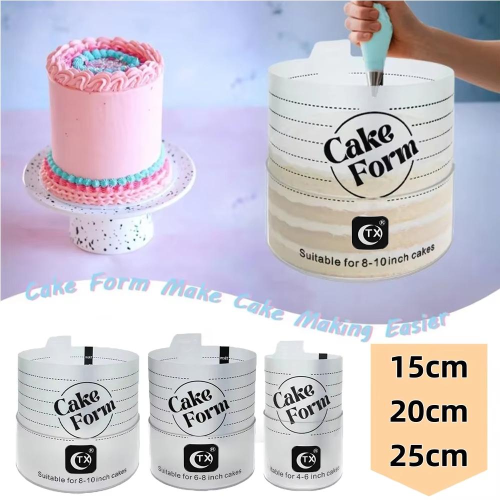 15/20/25cm Adjustable Round Cake Ring Mold Extendable With Scale Mousse Dessert Cake Cream Baking Kitchen Tools Cake Styling Kit
