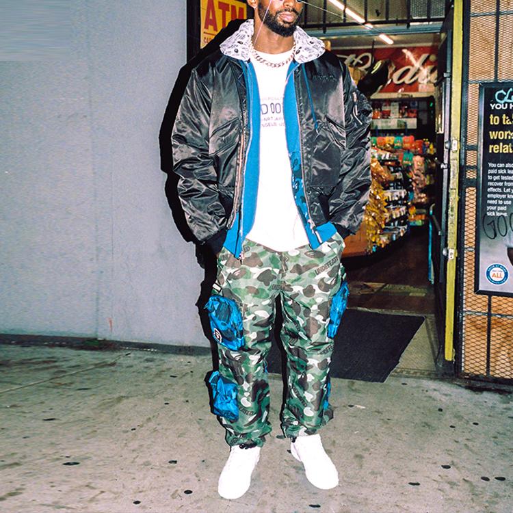 A BATHING APE X UNDEFEATED Camo Multi Pouch Tasche Hose UI2BGWP01M