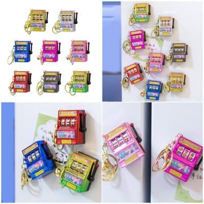 Portachiavi Fascino Slot Machine Frutta Retro con Quadrante Rotante e Decorazione Campanella per Giochi Interattivi per Feste in Casa