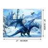 Kids Gift Wrap Clear Blue Dragon Paper Gift Wrap Sheets Tear-Resistant Party Decor Paper For Magical Party Birthday Holiday