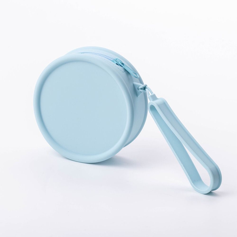 Waterproof Silicone Coin Purse Zipper Pouches Bag Organizer Make Up Pouch Bag  Toiletry Case large синий