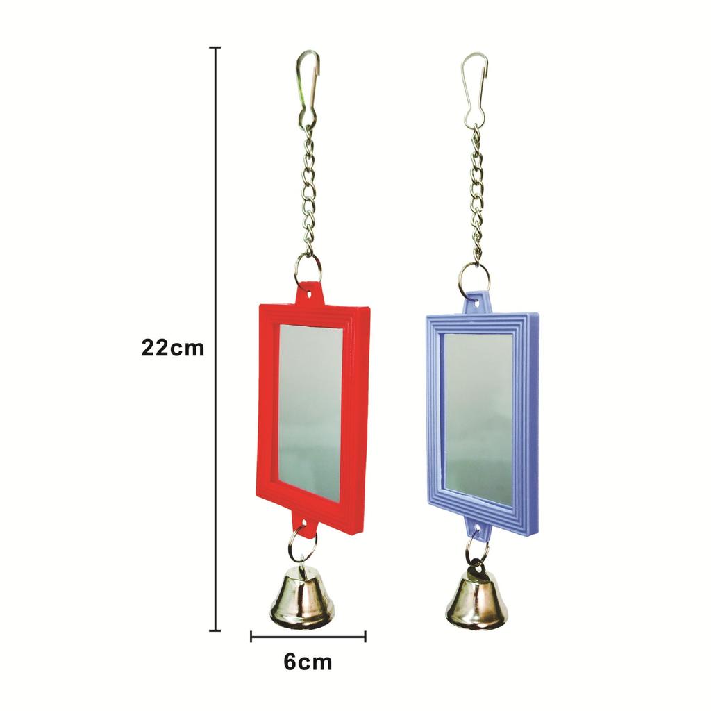 Parrot Toys Bird Toys Mirror: Round Bird Mirror