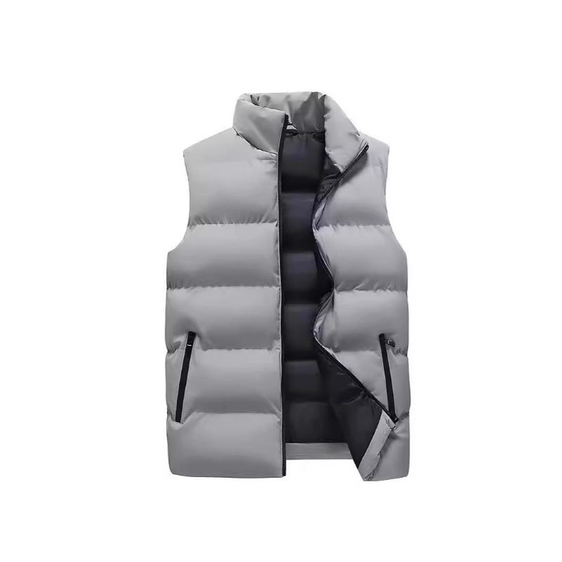 Korean Style Autumn Winter New Style Minimalist Casual Down Vest Outerwear Gilet Warm Sleeveless Padded Jacket For Men