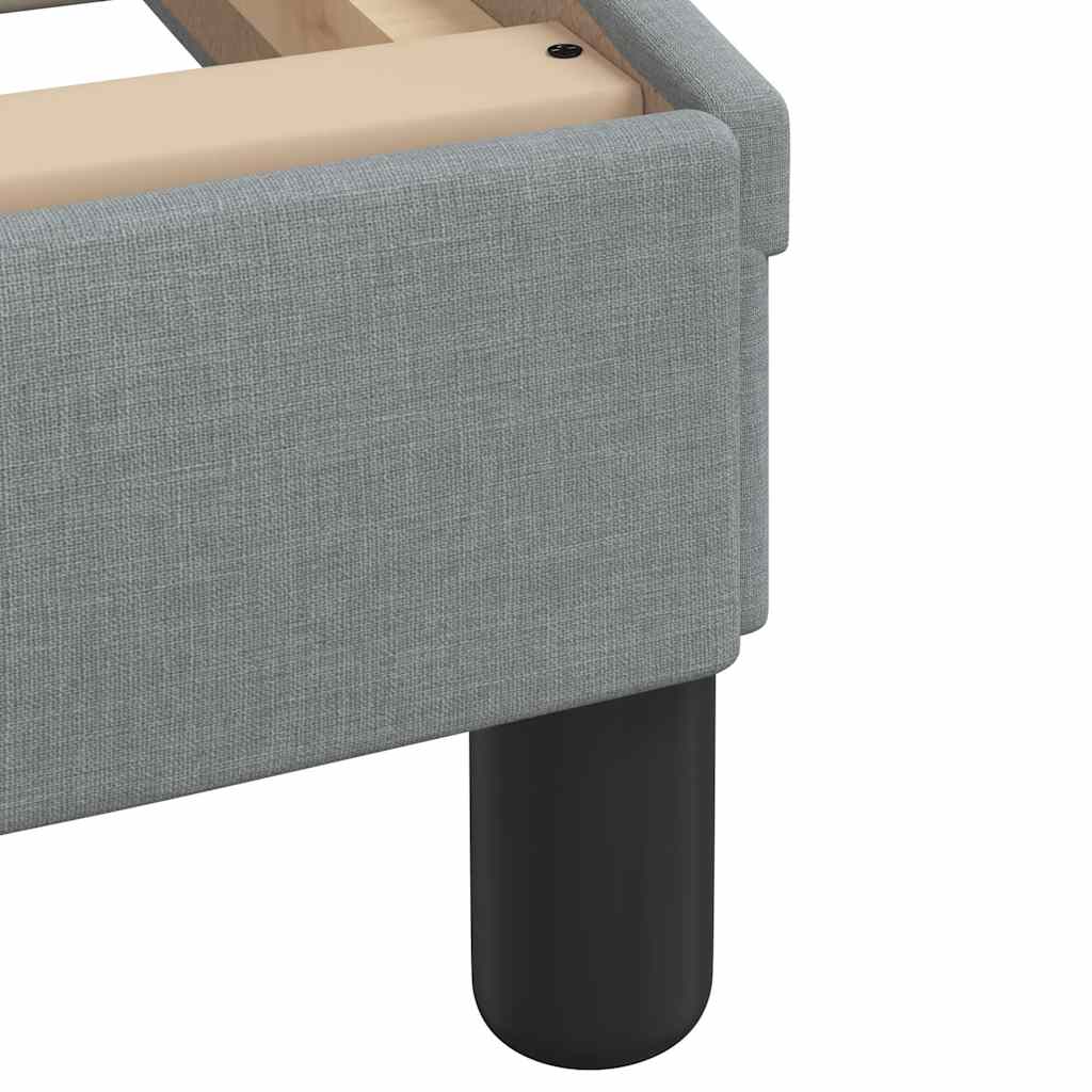 Bed Frame without Mattress  Hanko  Light Grey 140 x 200 cm Fabric