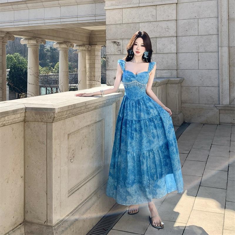 Sexy Backless Girl Chic Unique Beautiful French Waist High-end Birthday Dress Dress