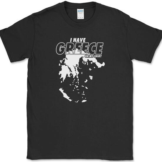 I HAVE GREECE ON MY SHIRT T-Shirt Funny Joke Humor Novelty Tee