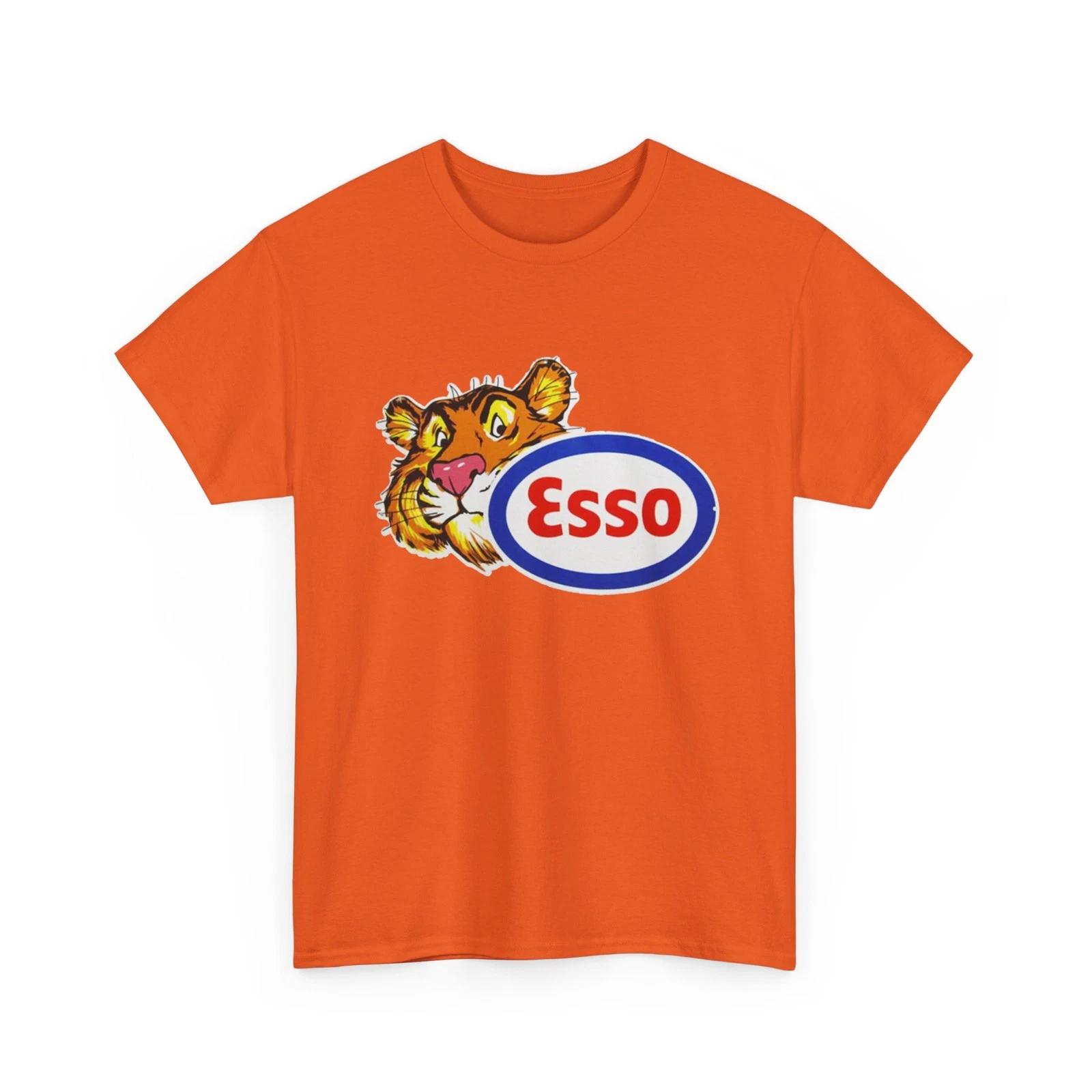 

ESSO Gasoline Tiger Logo Printed T shirt Vintage Petroleum Collectible Texaco 4XL