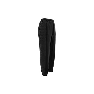 Standard Issue Solid Color Quick-Dry Fleece Panel Casual Tapered Knit Sports Pants Men Bottoms Black FN2671010