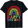 Happy Dot Day Colorful 2025 Polka Dot Rainbow Unisex T-Shirt
