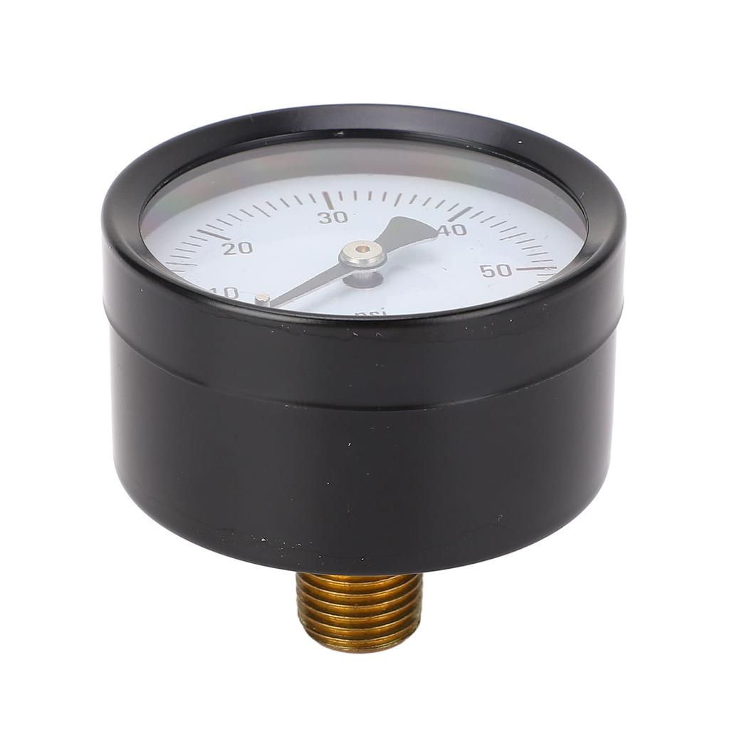 Pressure Gauge 0?60 PSI 14in NPT 2in Dial Clear Display Stainless Iron Axial Pressure Gauge for