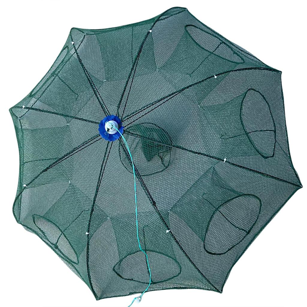 6/8/10/12 Holes Umbrella Fishing Net Cage Shrimp Crab Fish Trap Foldable Fishing Bait Trap Crawfish Trap Cast Net Cage
