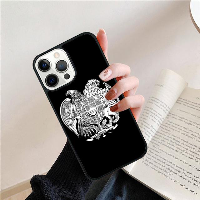 

Armenian Coat Of Arms Flag Phone Case Cover For iPhone 17 Air 15 16 14 13 12 Pro Max 11 Pro Max Plus Coque Shell iPhone 12or12pro