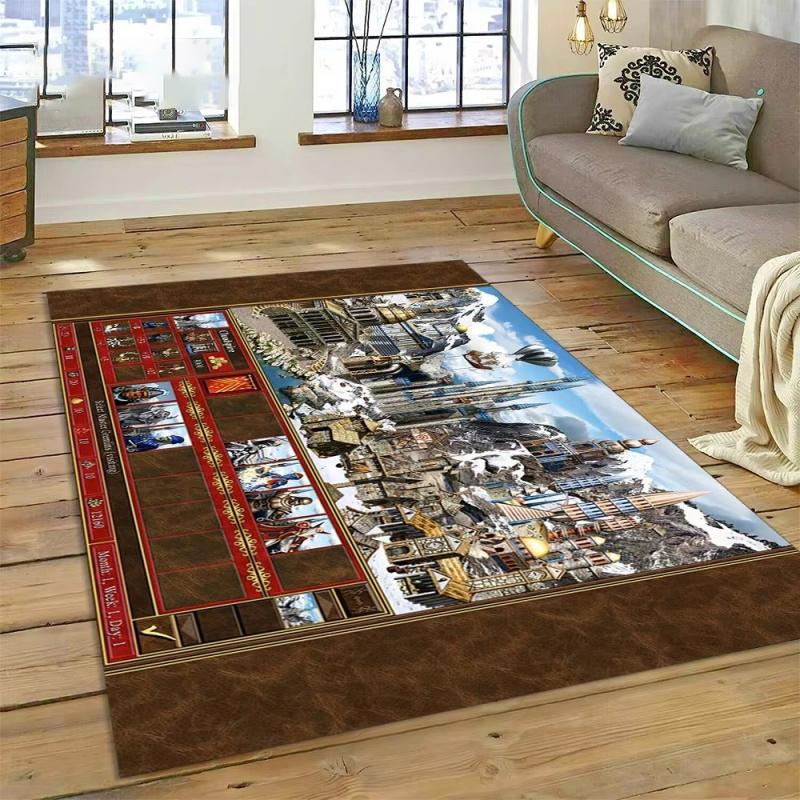 HD Heroes of Might and Magic Retro Games Rug Carpet for Living Room Bedroom Decor,Floor Mat Non-slip Decoration for Sofa Doormat