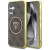Guess 4G Glitter Triangle Buttons Case Magsafe For Samsung Galaxy S25 Brown