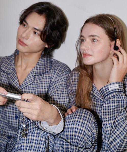 [OFF HOUR] Arden Peach Fluff Long Sleeve Pajama Set [Shipped from Korea] 100% Authentic