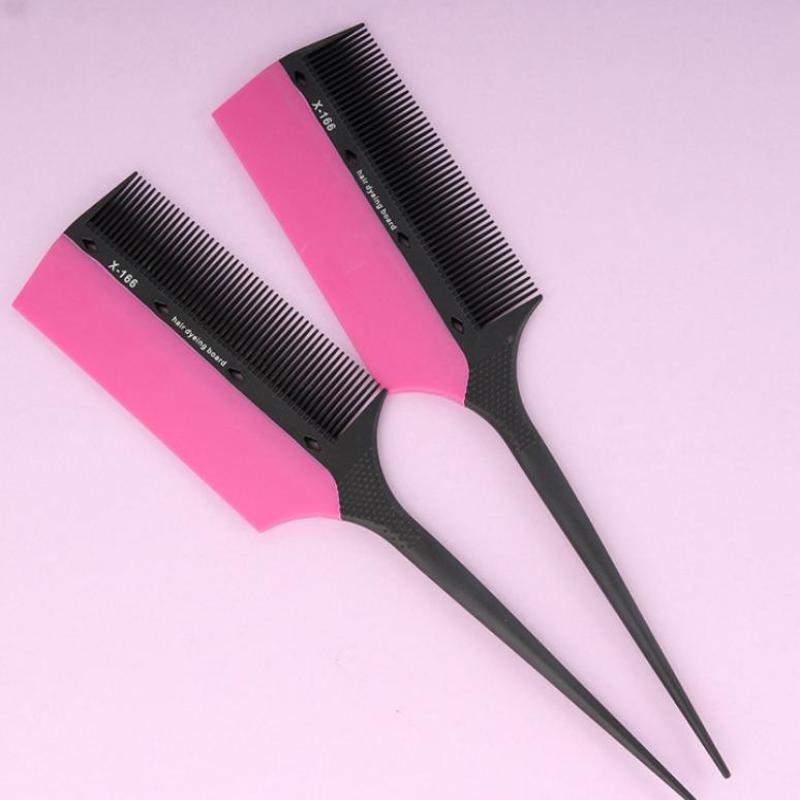 1 Pezzo Strumento per Colorazione Degradé da Salone Set Pennello Pettine per Tinte per Capelli 2 in 1 Per Meches Precise Pettine a Denti Fini Styling