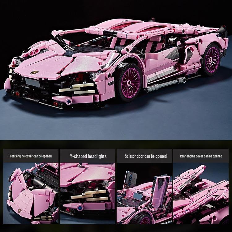 Киберпанк Техник 911 Модель спортивного автомобиля Порше - Совместима с кубиками Лего