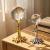 Gold/Sliver Tree Shape Crystal Ball Stand Zinc Zinc Zinc Alloy Desktop Ornament  Living Room