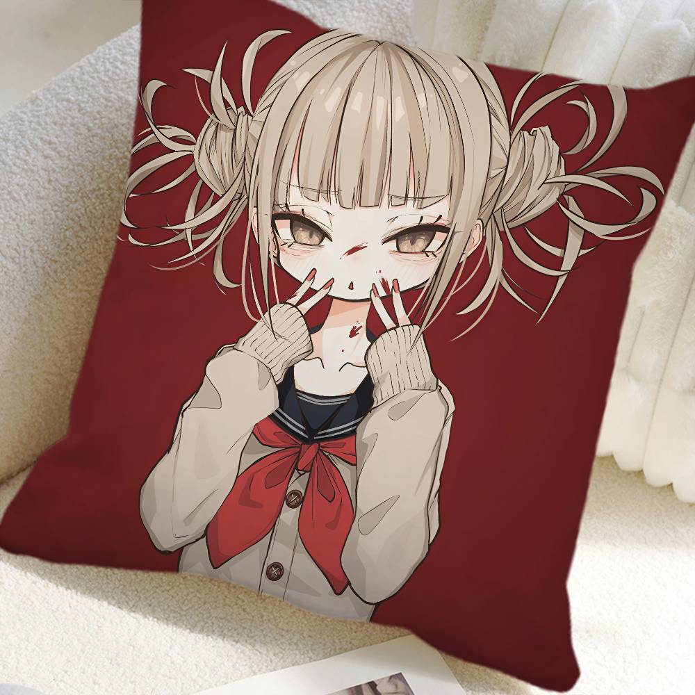 Anime My Hero Academia Himiko Toga Pillow Case Square Pillow Bedroom Sofa Leisure Comfort Cushion Car Home Decoration