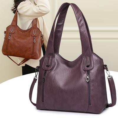 Modische und vielseitige Damentasche mit großem Fassungsvermögen, Tragetasche, lässige Handtasche, Umhängetasche mit einer Schulter für Frauen