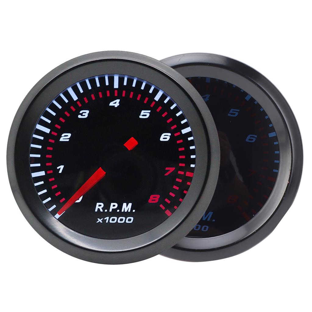 Tachometer for Car 8000 RPM Gauge Tachometer 55mm Diameter for 1 to 8 Cylinder Gas Powered Engine
