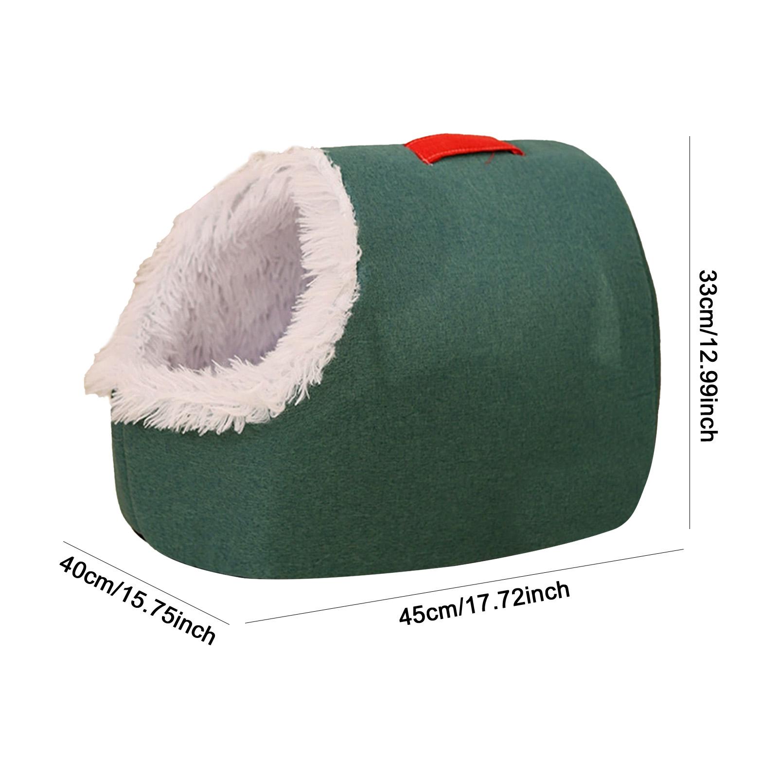 Winter Cat Bed Closed Cat House Pet Nest Thickened Deep Sleep Dog Nest Warm Furry Puupy Kitten Nest Cats Cave House Pet Supplies