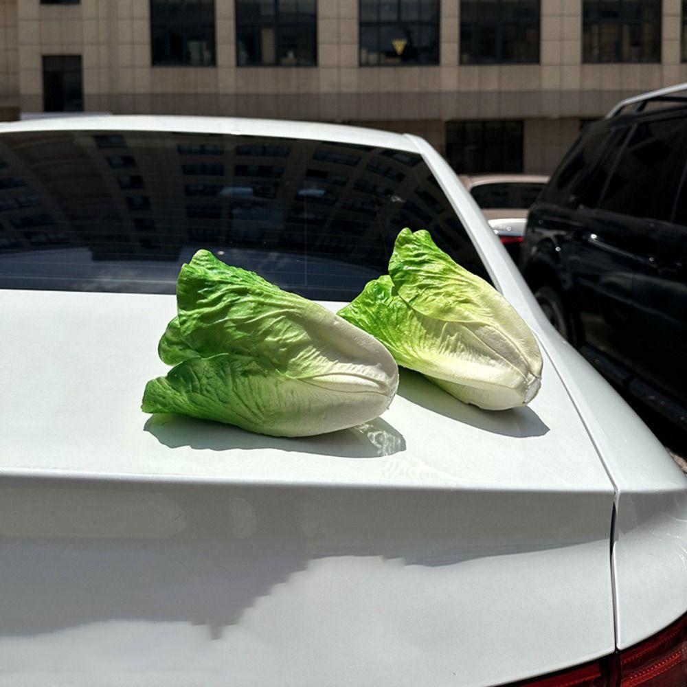 Unique Vegetable Car Decor Waterproof Car Trunk Decor Creative Simulation Lettuce Ornament  Travel