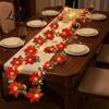 Small Room Decorative Lights Christmas Poinsettia String Lights 200/300cm Red Green Floral Garland Battery/USB USB Operated Festive Lamps