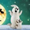 Halloween Resin Sculpture Spooky Witch Black Cat Pumpkin Ghost Horror Resin Figurines Table Centerpiece Halloween Decoration