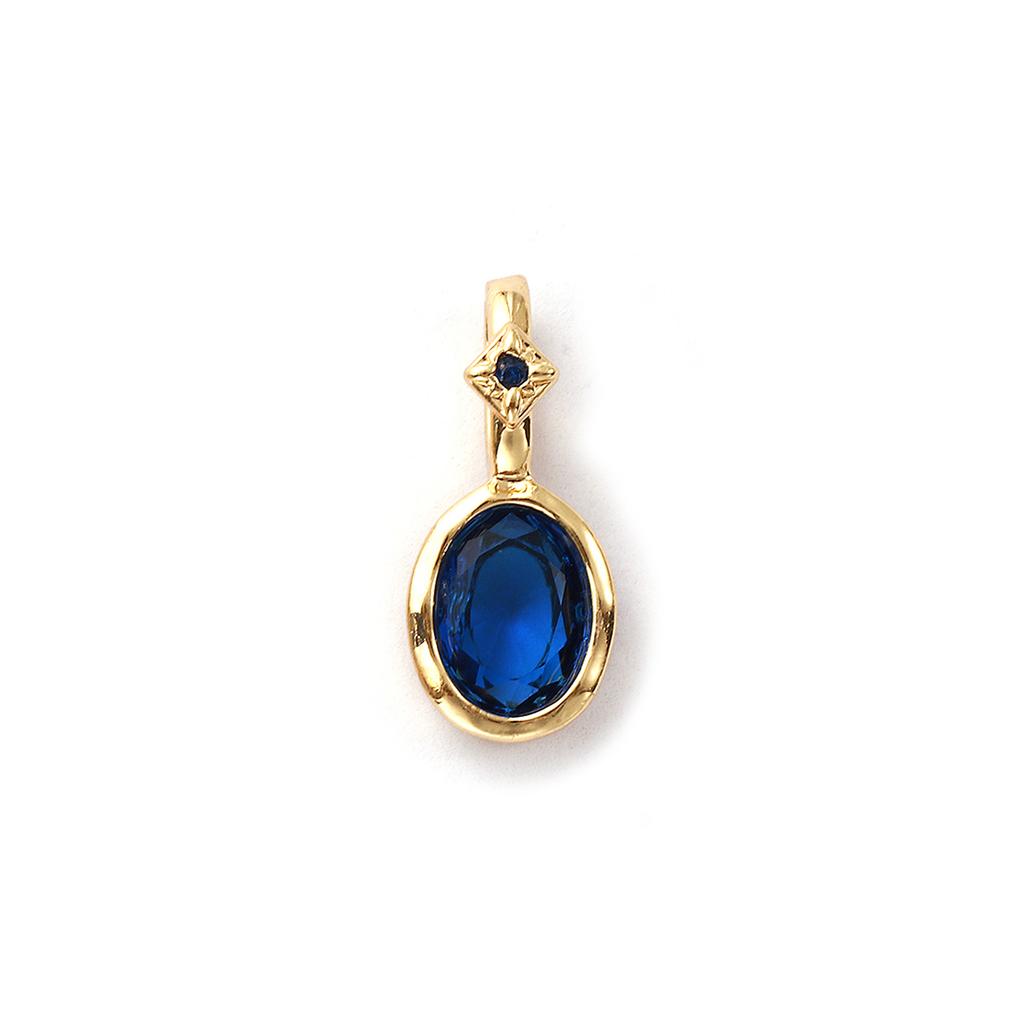 1 Piece Brass & Cubic Zirconia Birthstone Charms 14K Gold Plated Oval Pendant For DIY Necklace Earring Jewelry Making 18mm X 8mm