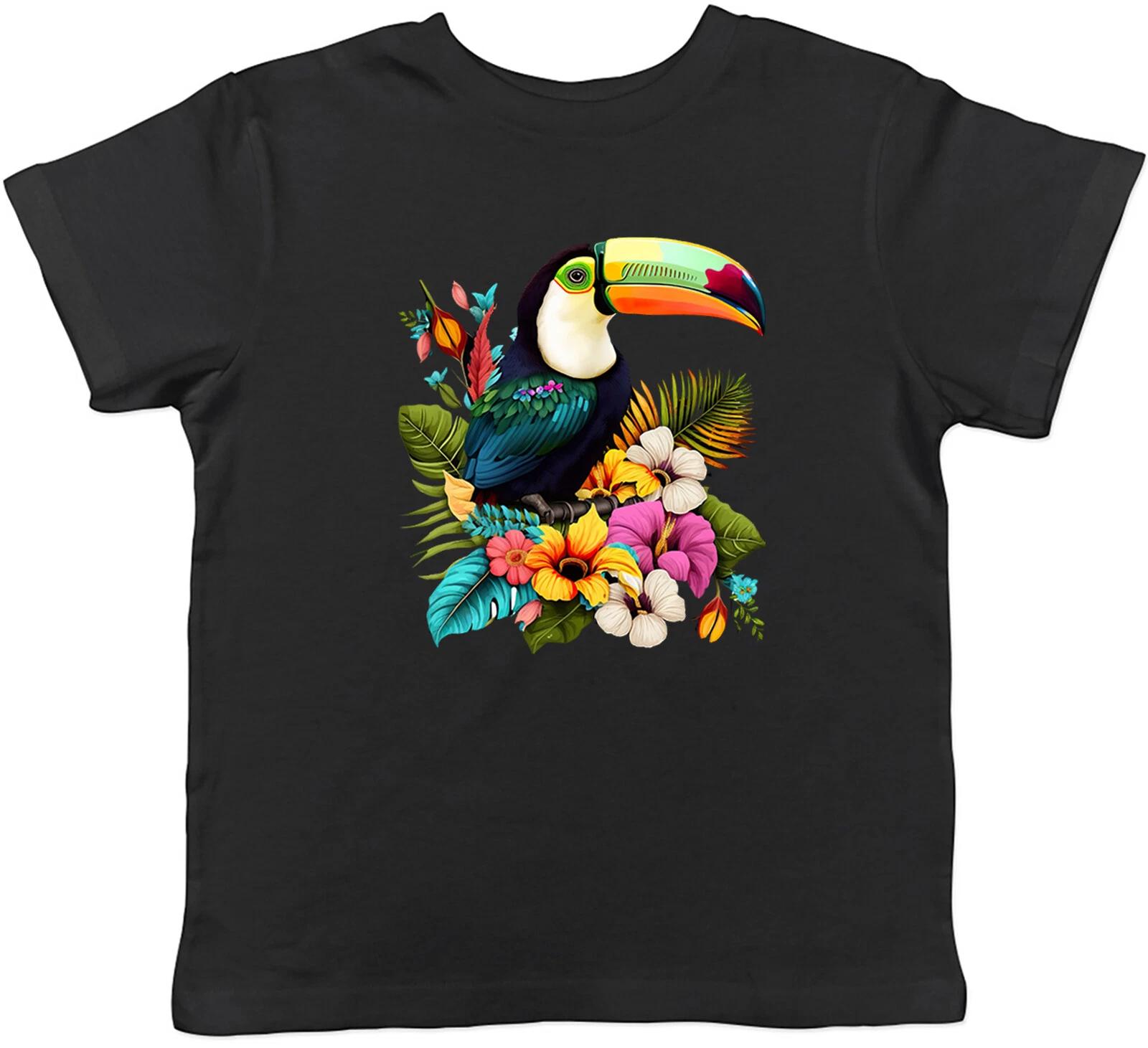 Детская футболка  Любитель туканов  Птица тропического дождевого леса Подарок для мальчиков и девочек 120