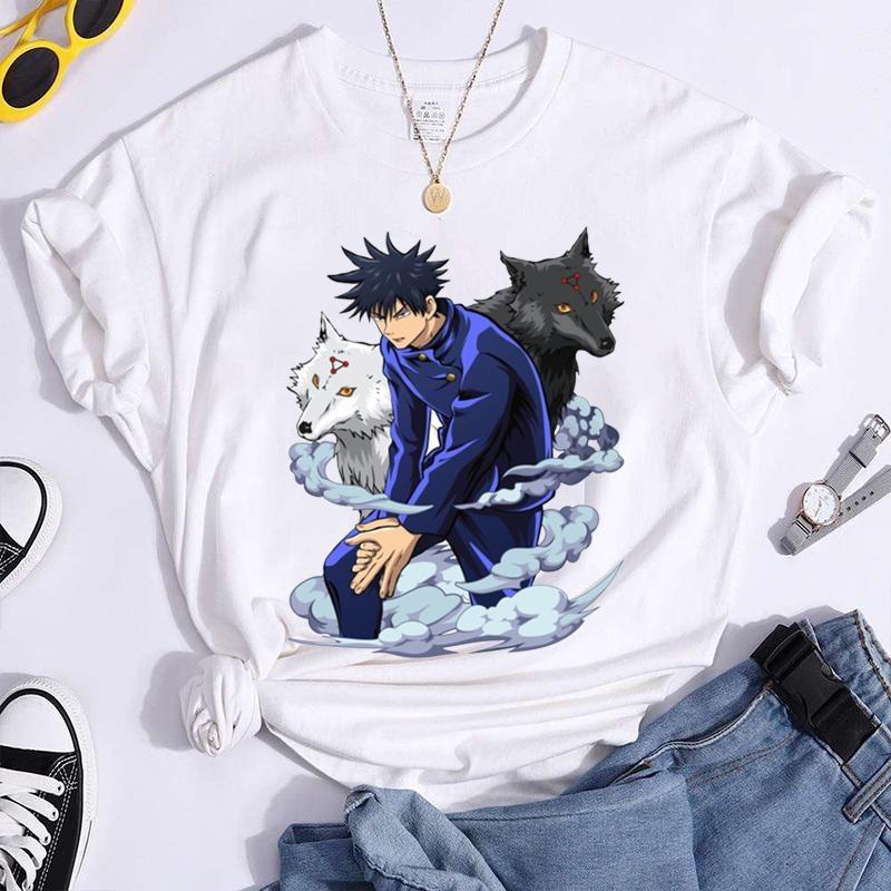 New Fushiguro Megumi T Shirt Fashion Personality Loose Short Sleeve Streetwear Casual Anime Harajuku Tees