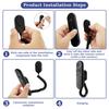 6Pcs Magnetic Remote Control Holder ABS Wall Mounted TV Air Conditioning Remote Control Storage Organizer With Spring Rope