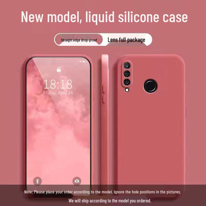 Huawei Nova4e Liquid Silicone Drop-Proof Protective Case: Full Coverage, Solid Color, Skin-Friendly.