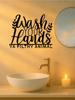 Black Rustic Metal "Wash Your Hands" Sign, Waterproof Farmhouse Bathroom Wall Art