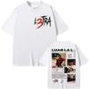 Rapper Luar La L Poster Graphic T Shirt Music Album L3TRA Double Sided Print T Shirt Men Women Clothing Fashion Hip Hop T-shirts
