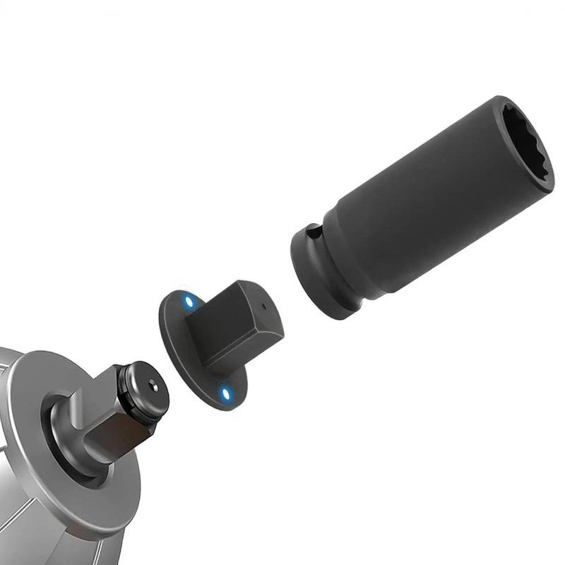 4PCS Socket Adapter Set Low Profile for 134 Inch Drive Sizes Non Slip Grip Magnetic Holder for Secure Socket Fit