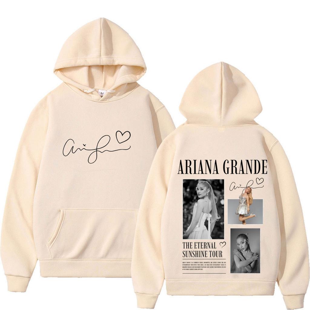 Singer Ariana Grande Album Tour 2026 Print Hoodie Men Women Fashion Sweatshirt Long Sleeves Casual Loose Pullover Streetwear