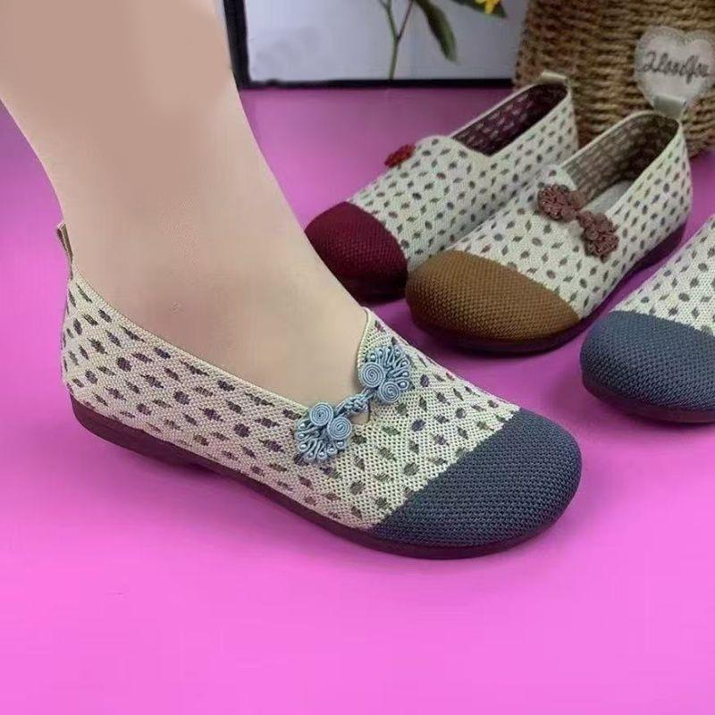 New spring and summer cloth shoes ultra-light and breathable flat bottom medium and shallow mouth single