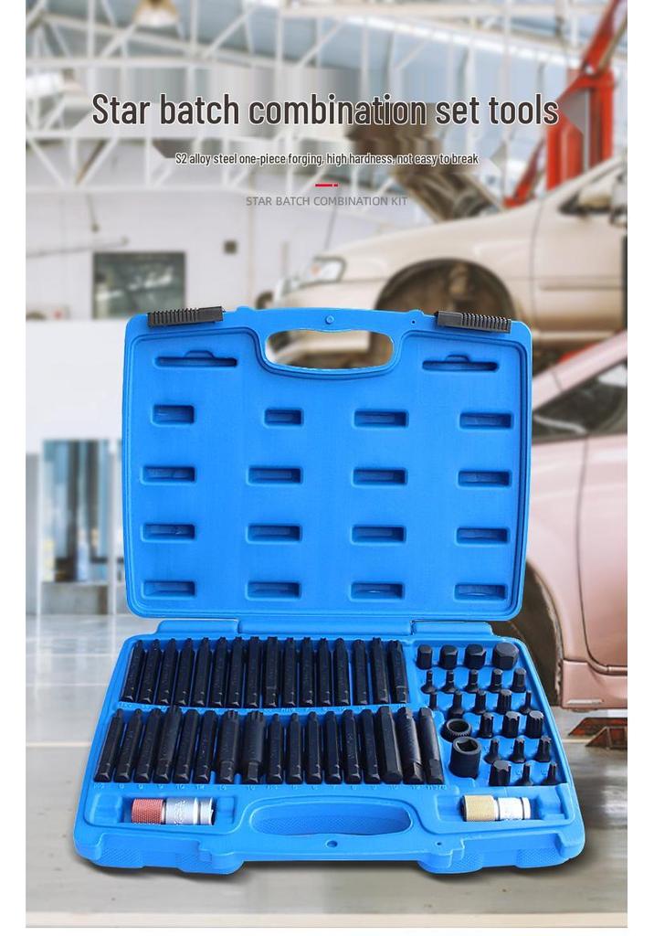 40-Piece Star and Hex Bit Socket Set for Auto Repair and Maintenance