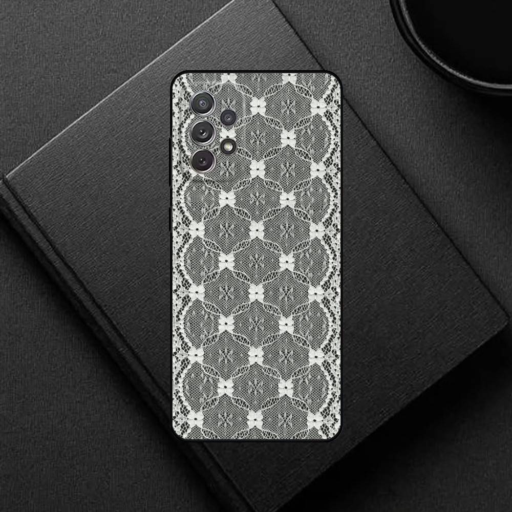 

Крутой чехол для телефона в кружевном стиле для Samsung S25, S24, S21, S22, S23, S30, Ultra, S20, Plus, Другие, Мягкая черная крышка Samsung S24Plus