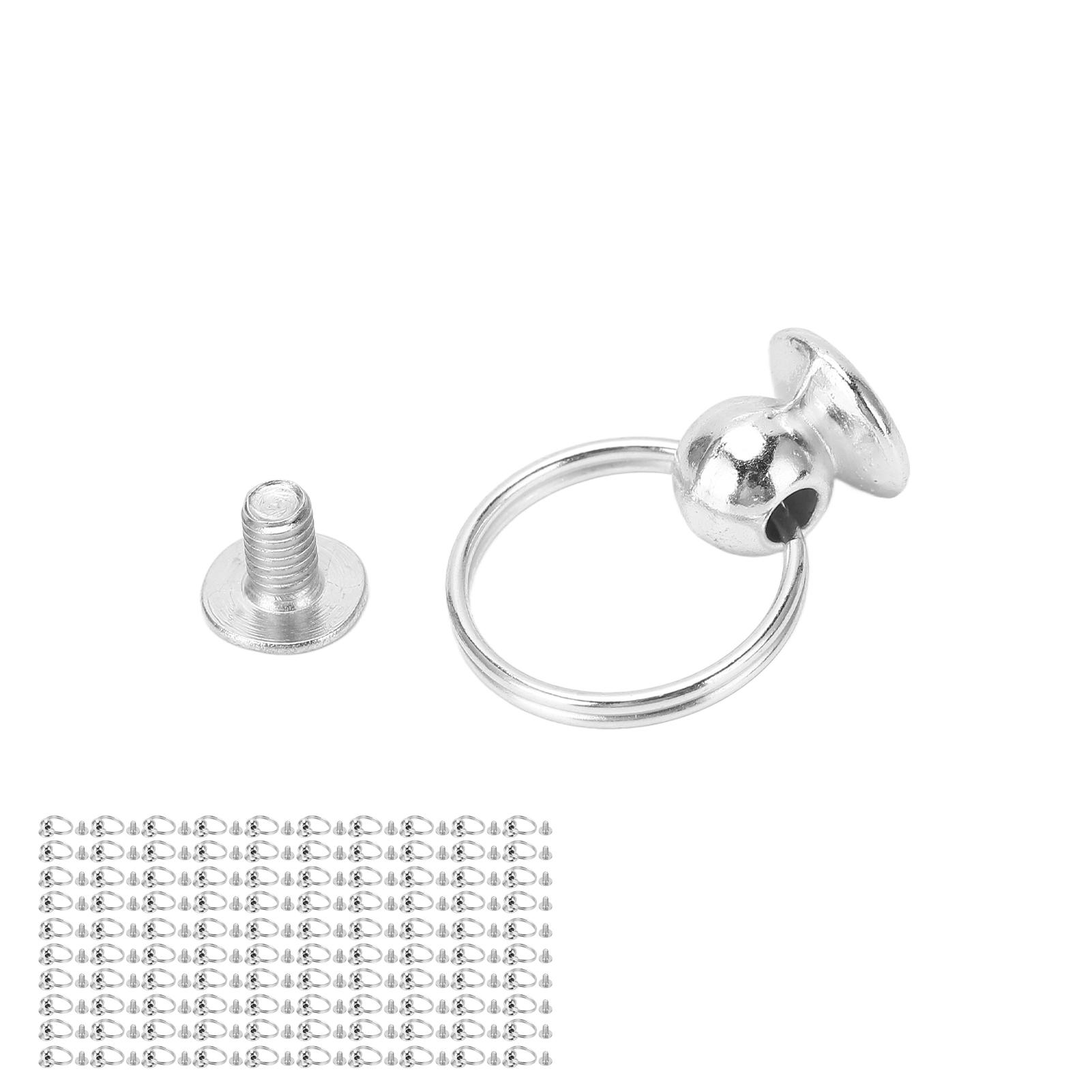 

100 комплектов заклепок Monk с вытяжными кольцами 8 мм, глянцевый медный материал, двойное вытяжное кольцо для самостоятельного изготовления серебряный