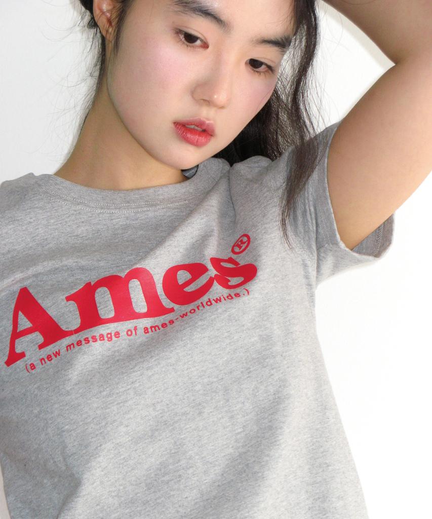 AMES-WORLDWIDE Basic Logo Tee Gray